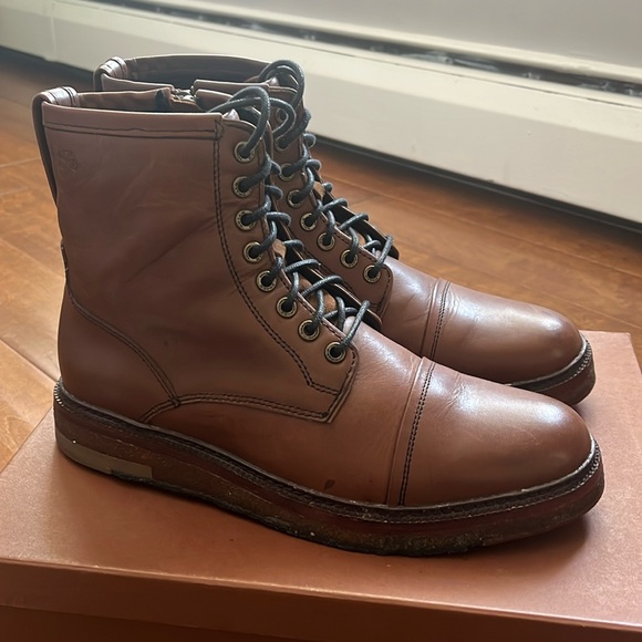 Coach Henry Dress Leather Boots - Picture 1 of 11